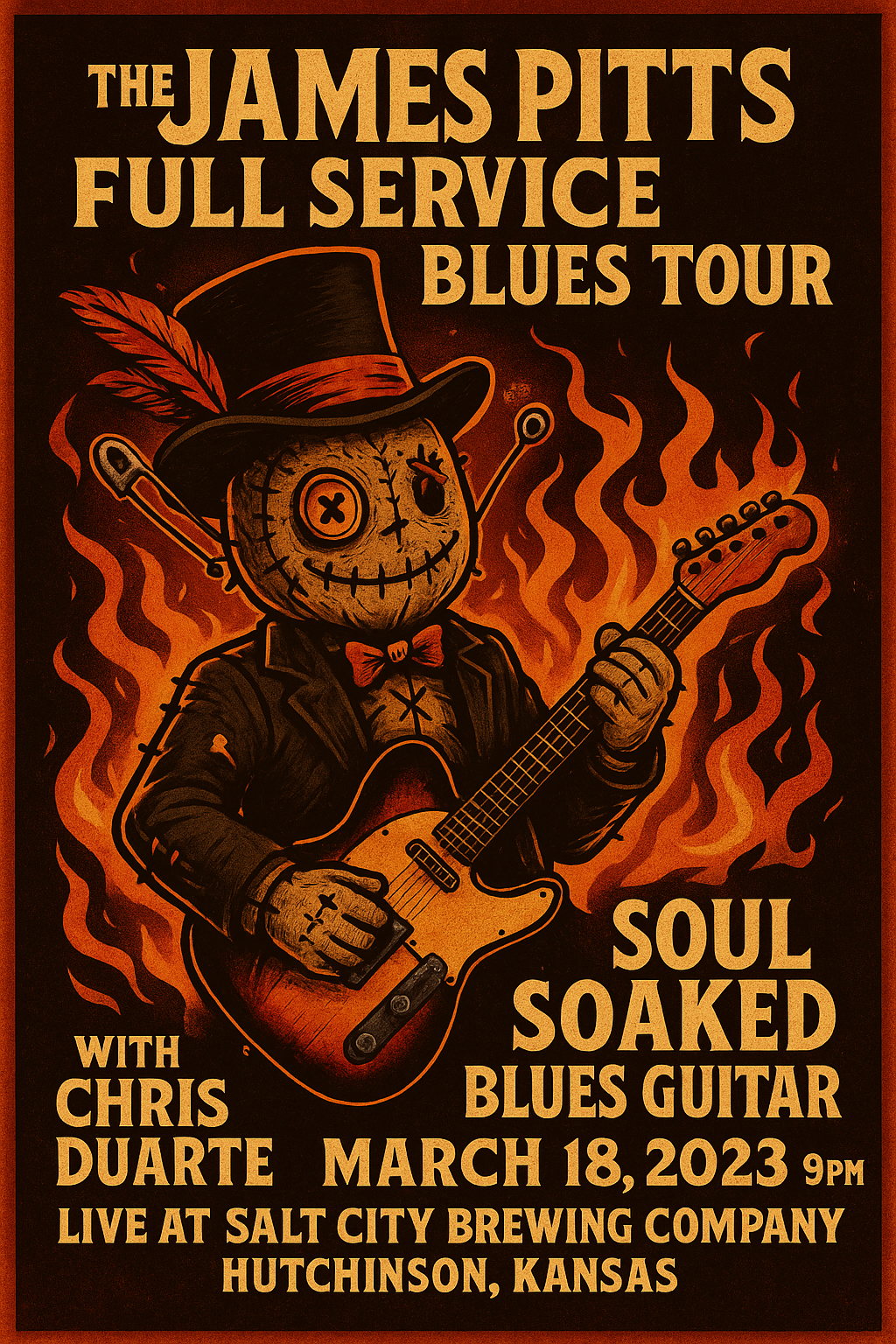 James Pitts Band T-Shirt - Design 7