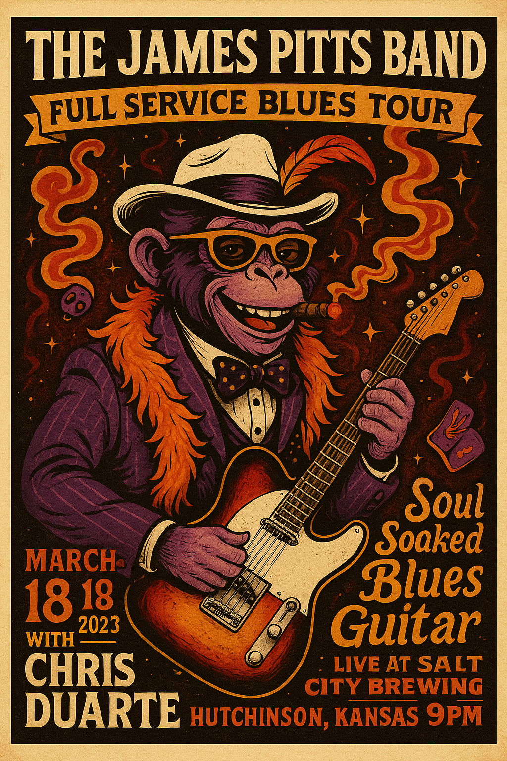 James Pitts Band T-Shirt - Design 8