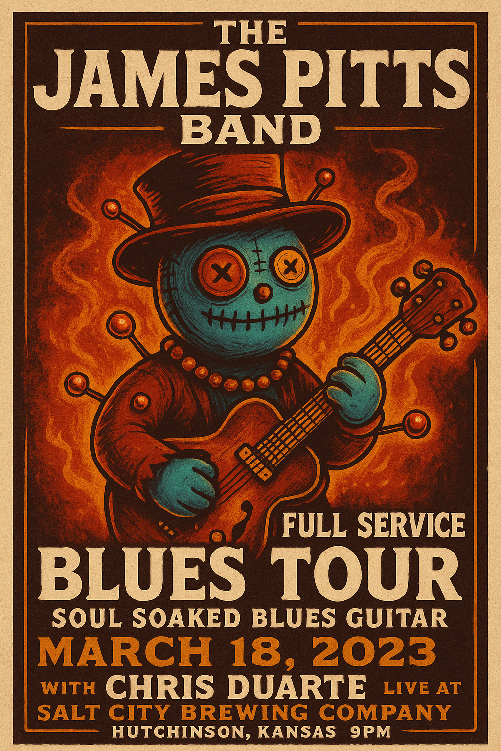 James Pitts Band T-Shirt - Design 9